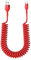 YSJJZRL Cavo USB di tipo C scalabile a spirale, cavo a spirale a molla di espansione Cavo di ricarica rapida 5A per Samsung S20 S10 S9 ecc. (1M,Rosso)