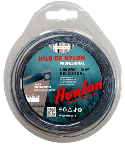 Avalon - Filo elicoidale Universale in Nylon per decespugliatore e Tosaerba (1,65 mm x 15 m)