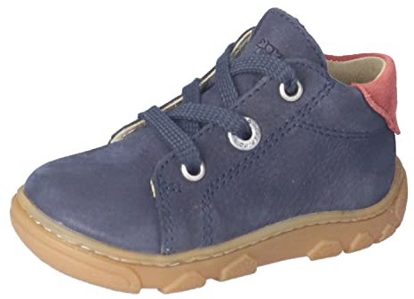 RICOSTA Baby Jungen Stiefel ZUMA,Kinder Lauflernschuhe,WMS:Mittel,Barfuß-Schuh,schnürstiefel,Booties,Leder,Nautic/rot (170),20 EU