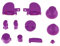 DAGIJIRD 11 in 1 Pulsanti e pollice Chrome D-pad Mod Set per GameCube Controller per NGC
