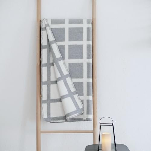 RIEMA Kuscheldecke Vera aus recycelter Baumwolle - Made in Germany - Oeko-TEX, 150x200cm (grau)