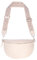 Große Crossbody Gürteltasche aus 100% Leder Umhängetasche Schultertasche mit breitem Gurt - Jaime (creme 2)