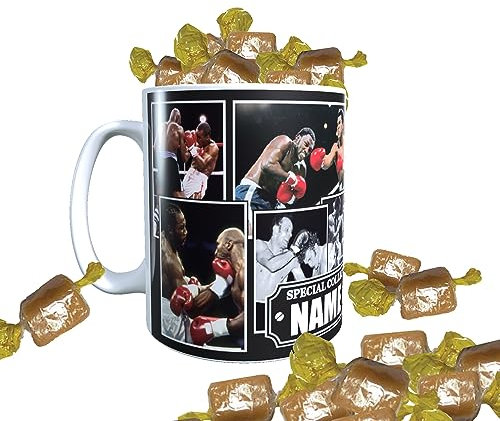 The Greatest Boxing Icon Legends Personalised Ceramic Mug with Choice of Sweets Gift