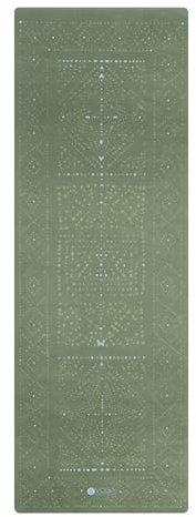 Yoga Design Lab Combo Yogamatte | rutschfest, Matte/Handtuch, Guter Halt bei viel Schweiß, Naturkautschuk | mit Tragegurt (Boho Glow, 3.5mm)