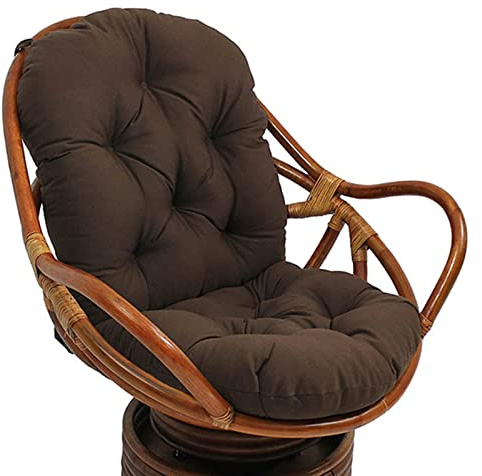 FUYAO Drehbares Schaukelstuhl-Kissen, weiches, Dickes, waschbares Schaukelstuhl-Kissen, Ersatz für Outdoor/Indoor-Liegestuhl, Rattan-Klappstuhl, Garten-Terrassenmatte