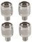 Vadillo 4Pcs Tipo N Enchufe Macho A F Conector Hembra RF Adaptador Coaxial para Antena InalÁmbrica, Plata