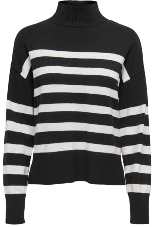 ONLY Damen Highneck Pullover ONLBARI L/S Highneck KNT - Regular Fit