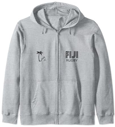Herren Fidschi-Rugby-T-Shirt für Rugbyballspieler Kapuzenjacke