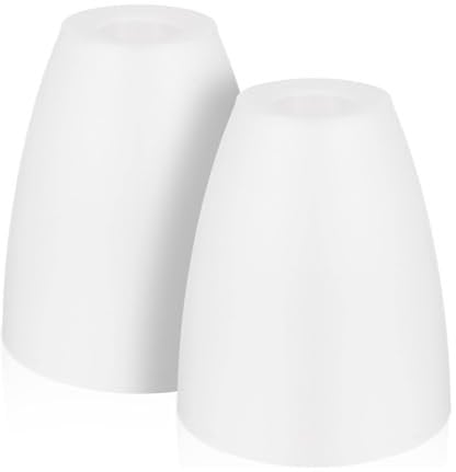 KOMUNJ 2 pantallas de lámpara de repuesto para lámpara de pie, cristal transparente, pantallas pequeñas, accesorios para lámparas de mesa, estilo de apertura