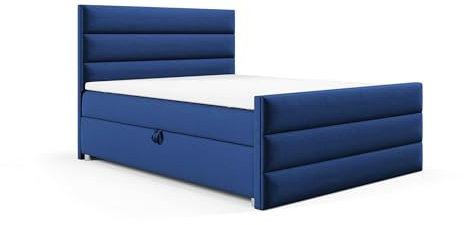 Best For Home - Boxspringbett | Trinity K1 Lux - Boxspringbett mit Bettkasten | Bett mit Matratze und Topper | Polsterbett | Doppelbett mit Stauraum | Bett 180x200 | Lieferung an die Bordsteinkante