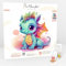Picmondoo Diamond Painting Mini – Colordragon (15x15 cm) – Funkelndes Komplettset für Kinder & Erwachsene – Mit Harzsteinen, Irisierender Beschichtung & Zubehör – DIY Kunst-Set mit Liebe zum Detail