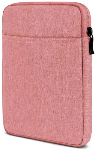moex Tablet Hülle für Redmi Pad SE 8.7 Tasche mit Reißverschluss und Fach für Zubehör, Nylon Stoff Sleeve weich Gepolstert, Schutzhülle Minimalistisch Dash Case, Rosa