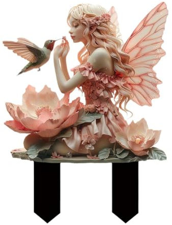 iSpchen Maceta de hadas bohemias, figuras de hadas en miniatura, figuras de hadas en miniatura, diseño de hadas en miniatura, decoración para jardín, patio, césped, maceta