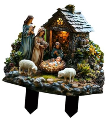 Luwecf Weihnachten Outdoor Krippe Szene Dekoration Ornament Stakes Dekorative Terrasse Kreative Themed Party Rasen Bauernhaus Hof Zeichen
