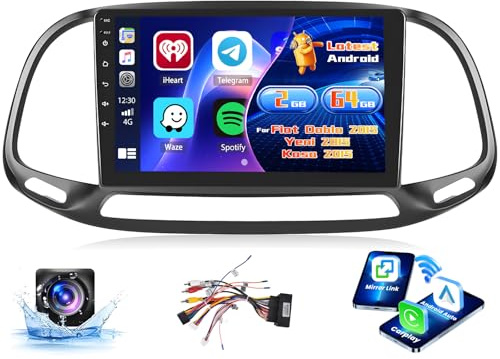 Inefala 2+64G 9'' Android 15 Radio per Fiat Doblo 2015 Yeni 2015 Kasa 2015