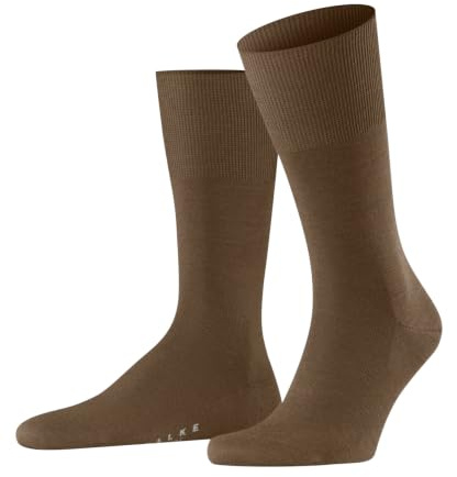 FALKE Herren Socken Airport M So Wolle Baumwolle einfarbig 1 Paar, Braun Tawny 5124, 49-50