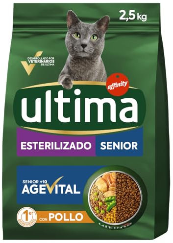 Ultima Pienso para Gatos Senior Esterilizados con Pollo - 2,5kg