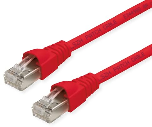 TELEGÄRTNER Patchkabel S/FTP, Kat.6A, LSOH, rot, 4 m
