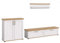 furnling Wohnmöbel-Set Viola, Wohnzimmer-Set 3-teilig aus Highboard, Lowboard, Wandboard, foliert, Breite 260 cm, Sibiu Lärche Nachbildung
