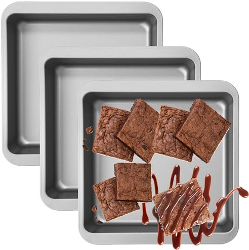 Non-Stick Brownie Pan Tray Bake with Loose Base | Even Heat Distribution Freezer & Dishwasher Safe
