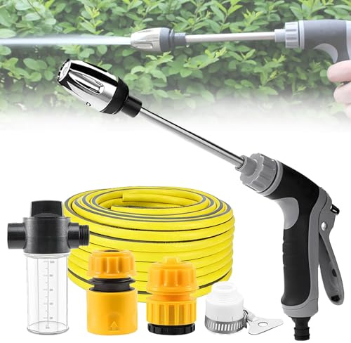 JDHUIOO 360° Rotating Aquoxis Pressure Washer, 3 Pattern High Pressure Power Washer with 5M Hose, Adjustable Water Nozzle for Car Washing Plant Watering Lawn Care