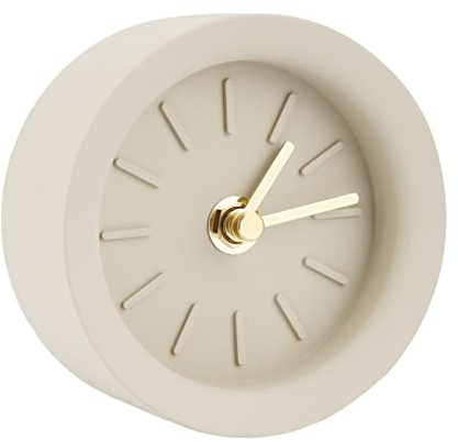 CHICIRIS Leiser Betonwecker, Elegante Analoge Uhr Im Nordischen Stil für Schlafzimmer, Büro, Heimdekoration, 100% Beton + Kupfermaterial