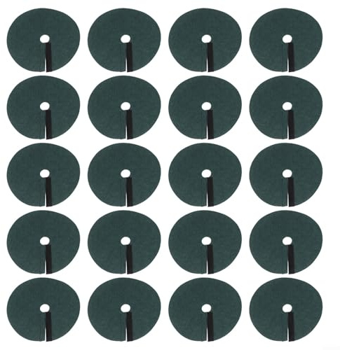 Lot de 20 anneaux de paillage verts en tissu non tissé respirant et anti-humidité pour parterres de fleurs et légumes Entretien de la pelouse (27 cm)