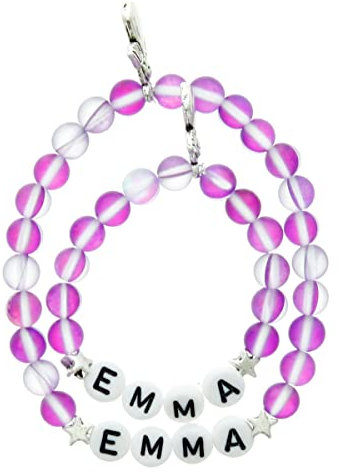 Tauf- Geburts- Namen- Baby- Kinder- und Mama-Armband-Set mit Schutzengel u. Ihrem Namen personalisiert