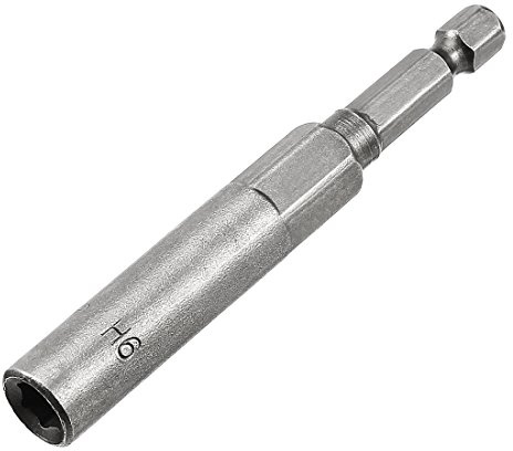 Sourcingmap 1/4 Quick-Change Hex Shank 6mm Nut Setter Driver Drill Bit, 80mm Length, Metric No-Magnetic