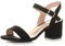 Ajvani Women Ladies Low Block Heel peep Toe Ankle Strap Strappy Party Sandals - Black Suede - 8 UK