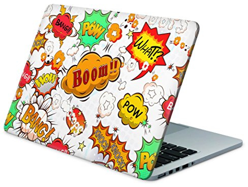 Skins4u Laptop Aufkleber Universal Skin Netbook Sticker für bis zu 15,6 Displays in 38,1x26,7cm - Comics Weiss