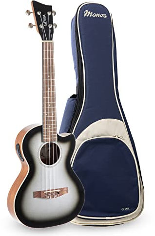 GEWA Tenor E-Akustik Ukulele Manoa R-TE-CE-Silver Shadow mit Gig Bag