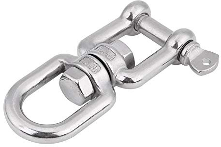 Drehwirbel Edelstahl Heber Kugellager Wirbelschäkel Heavy Duty 304 Wirbelring Schnappanker Rollschäkel Gerät zum Heben(10mm)