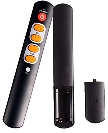Learning - Telecomando con pulsanti grandi, 6 tasti, telecomando universale Smart Controller per TV STB DVD DVB HiFi VCR (arancione)