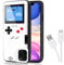 Dikkar Gameboy Retro Self Powered Protective Case for iPhone 11/12/Pro/MAX/12Mini/X/Xs/MAX/Xr/6s/7/8/Plus - 35 Little Games, Color Screen white