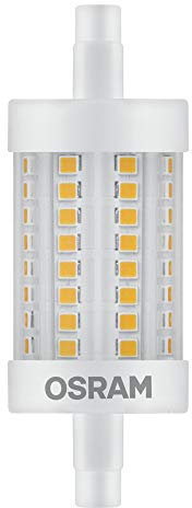 OSRAM LED Stablampe mit R7s Sockel, LED-Röhre mit 8 W-Glühbirne, Ersatz für 75W-Glühbirne, Warmweiß (2700K), 10-erer-Pack, 10er-Pack