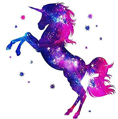 Goldkindzauber DIY Aufbuegler Patch Sticker Applikation Einhorn Pferd Aufnaeher Kleidung Patches Zum Aufbügeln