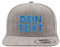 TS Snapback Cap, Basecap, Cape, Kappe, Baseballmütze, Mütze Customized, individualisiert, selbst gestaltet mit eigenem Text Namen besticken Lassen (Grau)