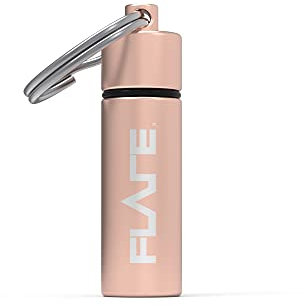 Flare Cápsula de audio de oro rosa, resistente y ligero, a prueba de agua, llavero