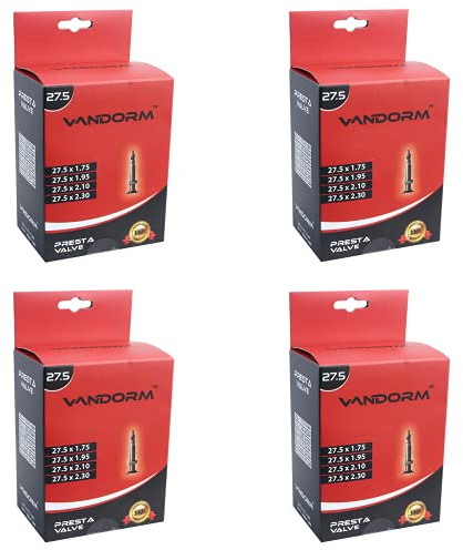 4 PACK Vandorm 27.5 x 1.50-2.30 MTB Bicycle Mountain Bike Presta Inner Tube Pack