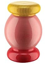 Alessi ES18 2 Salz-/Pfeffer-und Gewürzmühle aus Buchenholz, rosa, 100 Values Collection, Steel, Gelb, Rot, Pink