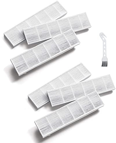 BLUELIRR Für Vileda VR 102 und VR 201 PetPro Ersatz-Set, 6 Filter, 1 Reinigungsbürste