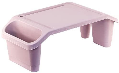 Laptop Tray, Bed Table, Portable Standing Desk for Bed, Sofa, Laptop Stand, Bed Tray, Breakfast, Coffee Tray, Notebook Stand, Reading, Eating, Drawing, Working for Adults and (Pink)
