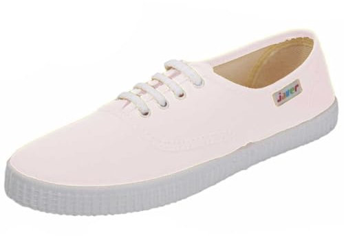 javer 60-1 - Zapatillas Lona Ingles Mujer Color: Blanco Talla: 43