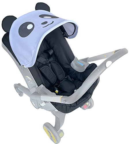 Kinderwagen Ersatzkit Kleidung, Überdachung und Sitzkissen, kompatibel mit Doona Autositz Kinderwagen (Farbe Panda)