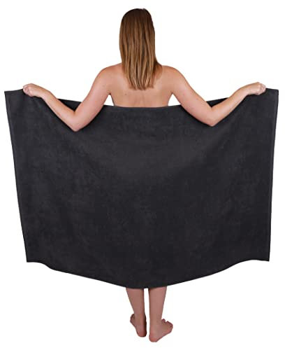 Betz Maxi Duschtuch XXL Badetuch Größe 100x150cm Berlin Farbe Graphit grau - Berlin