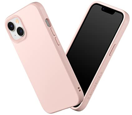 RhinoShield Case kompatibel mit [iPhone 14/13] | SolidSuit - Stoßdämpfende & schlanke Schutzhülle mit Premium Finish - 3.5 Meter Fallschutz - Samtrosa