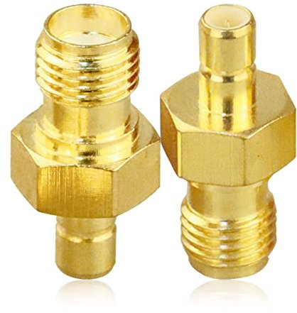 TUOLNK SMA auf SMB Adapter SMB Stecker auf SMA Buchse Koaxialstecker für Verlängerungskabel Funkantenne 2St