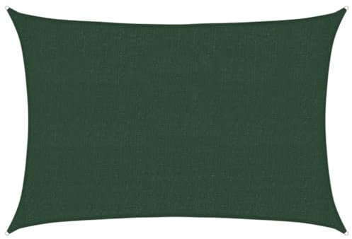 vidaXL Sonnensegel Sonnenschutz Windschutz Sonnendach UV Schutz Sonnenschutzsegel Schattenspender Garten Terrasse Balkon 160g/m² Dunkelgrün 2,5x3,5m HDPE