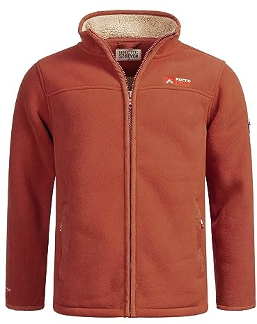Arctic Seven Herren Fleece Jacke mit Teddyfell Futter Fleecejacke Wanderjacke AS325